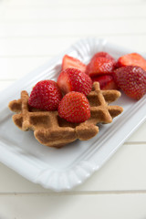 Erdbeer Waffeln