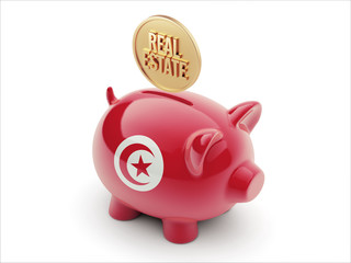Tunisia Real Estate Concept Piggy Concept