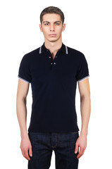 Obraz premium Male t-shirt isolated on the white background