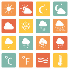 Vector Set of Weather Icons
