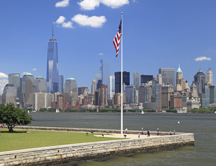 New York city skyline with Lower Manhattan skyline