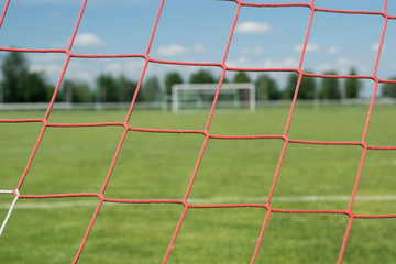Fußballplatz mit Fußballtor