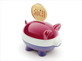 Netherlands Rich Concept. Piggy Concept