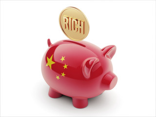 China Rich Concept. Piggy Concept