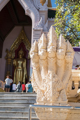 Fototapeta premium Five-headed naga snakes, Thailand