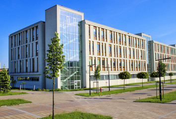 Fototapeta The Jagiellonian University, Krakow, Poland  Modern campus build obraz