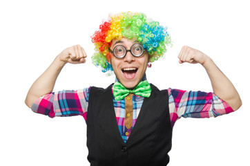 Clown isolated on the white background