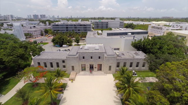 Aerial video of Collins Park Miami Beach