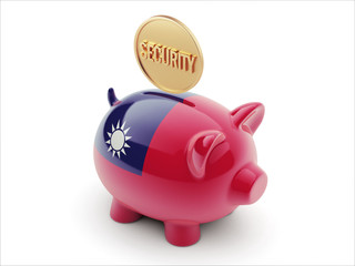 Taiwan Security Concept Piggy Concept