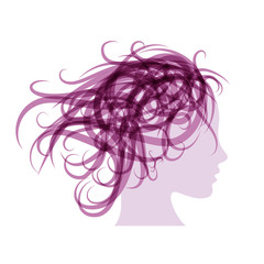 Purple Vector Logo beauty hair