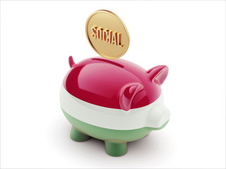 Hungary Social Concept Piggy Concept