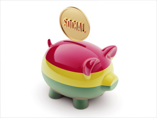 Bolivia Social Concept Piggy Concept