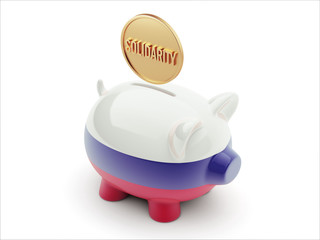 Russia Solidarity Concept Piggy Concept