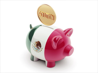 Mexico. Solution Concept Piggy Concept