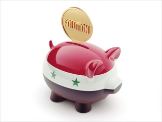 Syria Solution Concept Piggy Concept