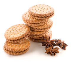 Sandwich biscuits with vanilla filling