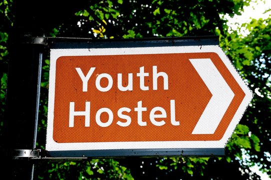Brown youth hostel sign © Arena Photo UK