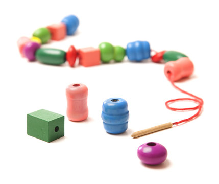 Colorful wooden beads toy