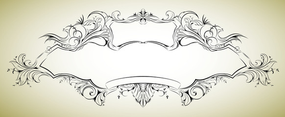 Vector frame with floral elements for registration 6