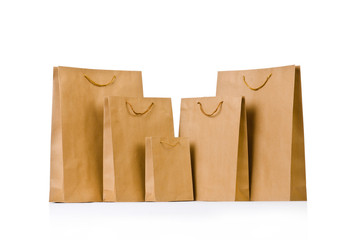Shopping bags isolated on the white