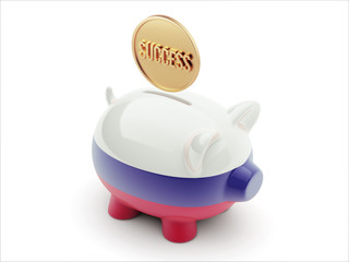 Russia Success Concept Piggy Concept