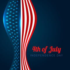 stylish american independence day design