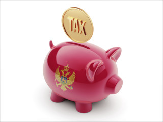 Montenegro. Tax Concept  Piggy Concept