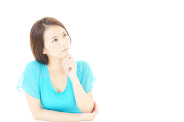 Fototapeta premium 疲れた表情の女性