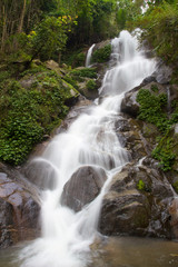 Waterfall in mountain jungle near Chiang Rai