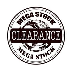 Fototapeta na wymiar mega stock clearance stamp