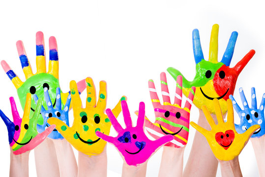 coloful hands