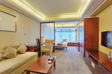 luxury bedroom in hotel