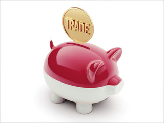 Indonesia Trade Concept Piggy Concept
