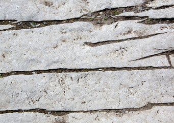Close up gray rock cracked