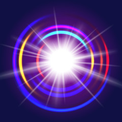Lights with abstract lens