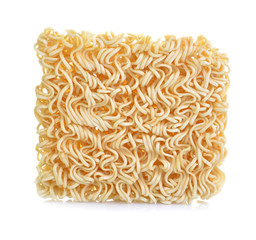 asian ramen instant noodles isolated on white background