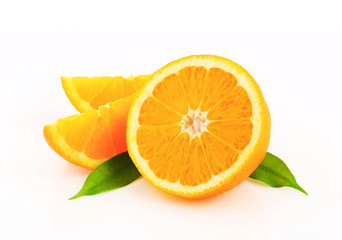 Cut orange fruit