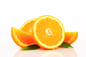 Orange halves and wedges