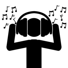 Music from headphones