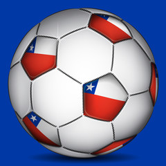Obraz premium Chile soccer ball, vector