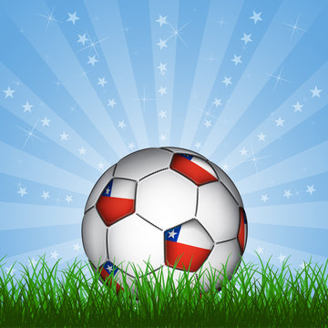 Chile soccer ball, vector