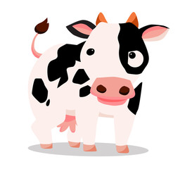 Cute baby cow cartoon