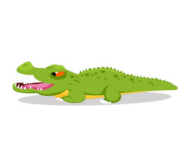 Fototapeta premium Cute baby crocodile cartoon