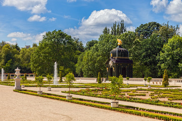 Garden in city of Bialystok, Poland.