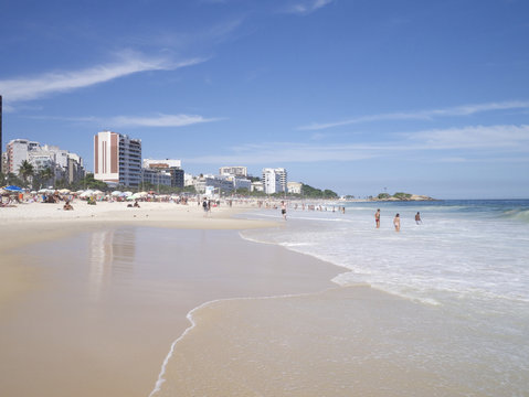 Rio de Janeiro Ipanema Beach Brazil Skyline