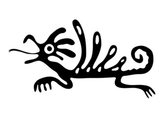 lizard or dragon in native style