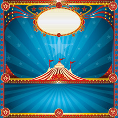 Square circus blue card