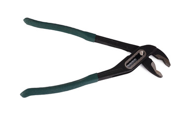 Adjustable wrench isolated on white background