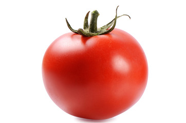 Red fresh tomatoes isolated on white