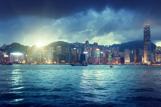 skyline of Hong kong